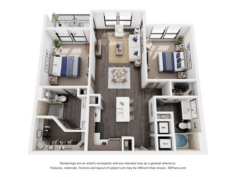 a 1 bedroom floor plan  950 sq ft